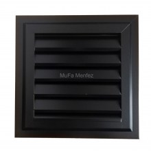 Alüminyum Sabit Kanatlı Menfez - Yüzeysel Montaj - Siyah
